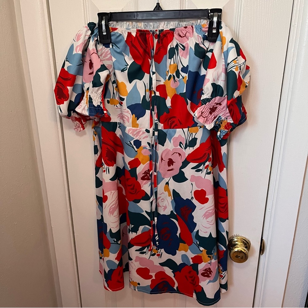 Off the shoulder Floral Dress 2XL